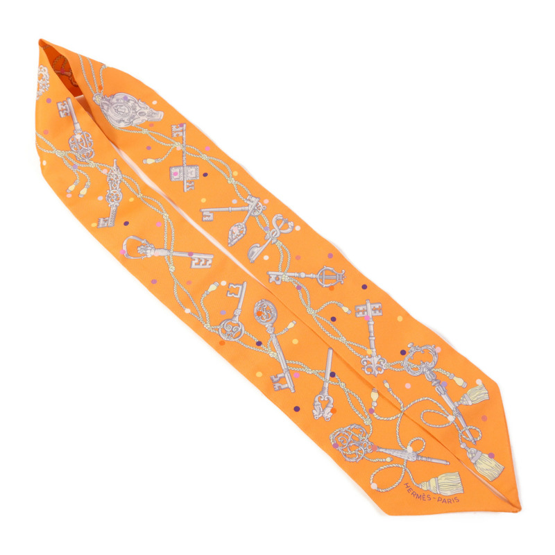 HERMES 絲質Twilly絲巾-4