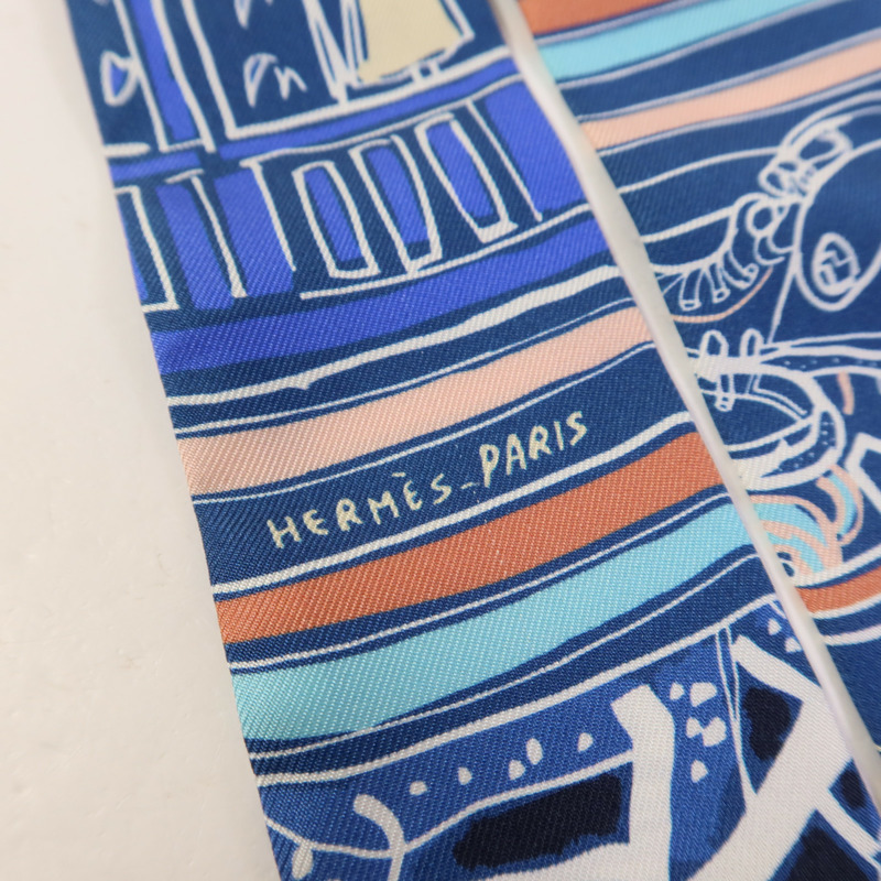 HERMES 絲質Twilly絲巾-5