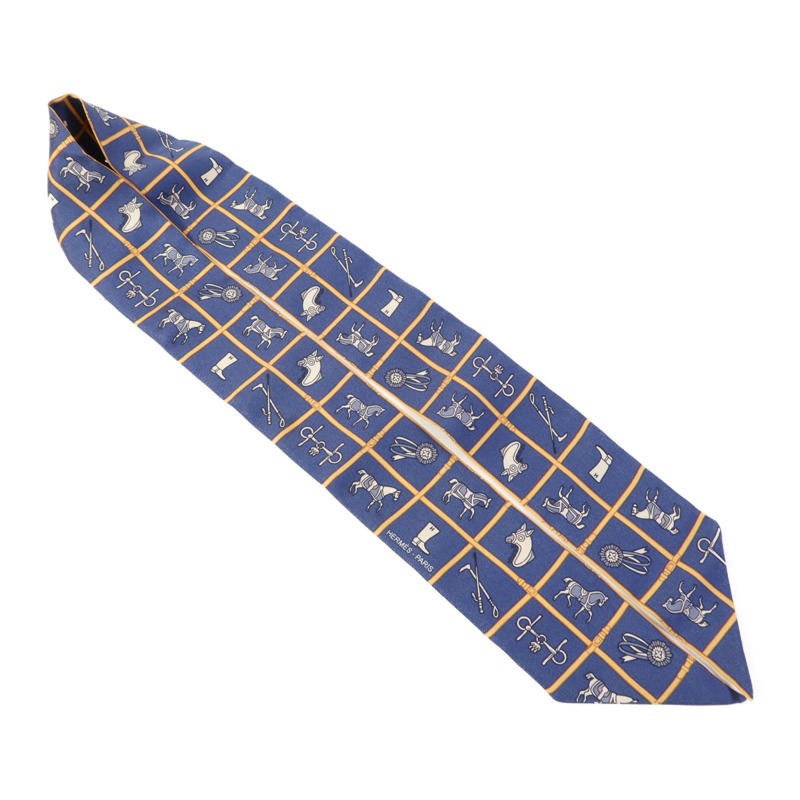 HERMES 絲質Twilly絲巾Blue-4