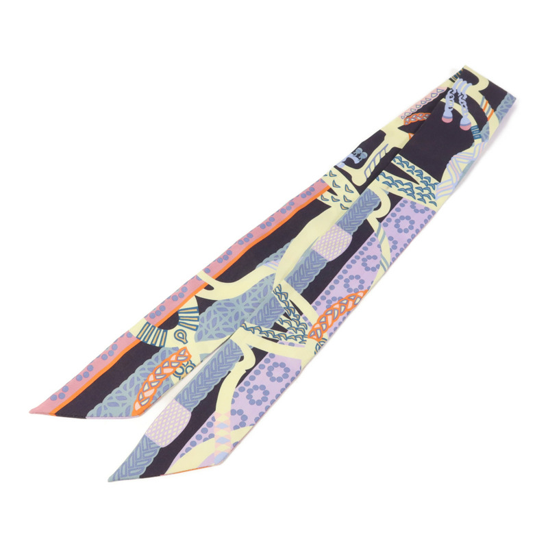 HERMES 絲質Twilly絲巾Multicolor-1