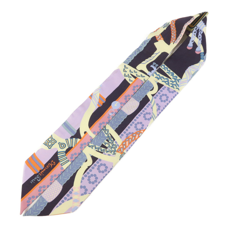 HERMES 絲質Twilly絲巾Multicolor-3
