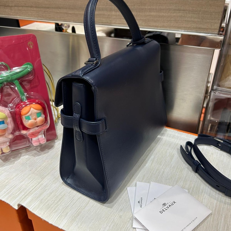 DELVAUX TEMPETE MM NAVY CALFSKIN 2WAY BAG Tempête-3