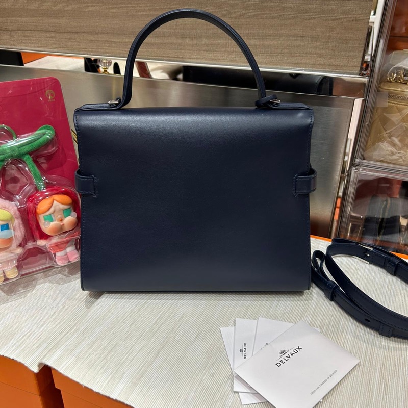 DELVAUX TEMPETE MM NAVY CALFSKIN 2WAY BAG Tempête-4