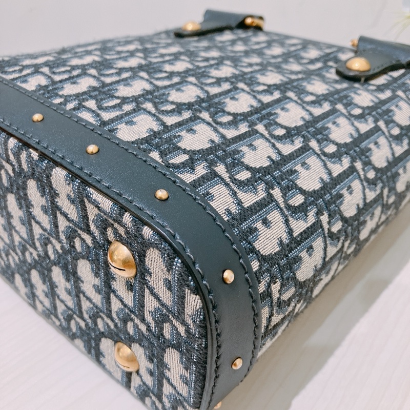 TK1820 CHRISTIAN DIOR 迪奧水桶包 OBLIQUE STUDDED DIOR AVENUE BAG BLUE CANVAS-8