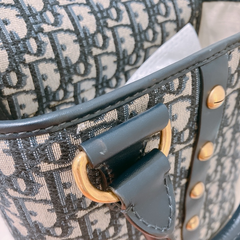 TK1820 CHRISTIAN DIOR 迪奧水桶包 OBLIQUE STUDDED DIOR AVENUE BAG BLUE CANVAS-12