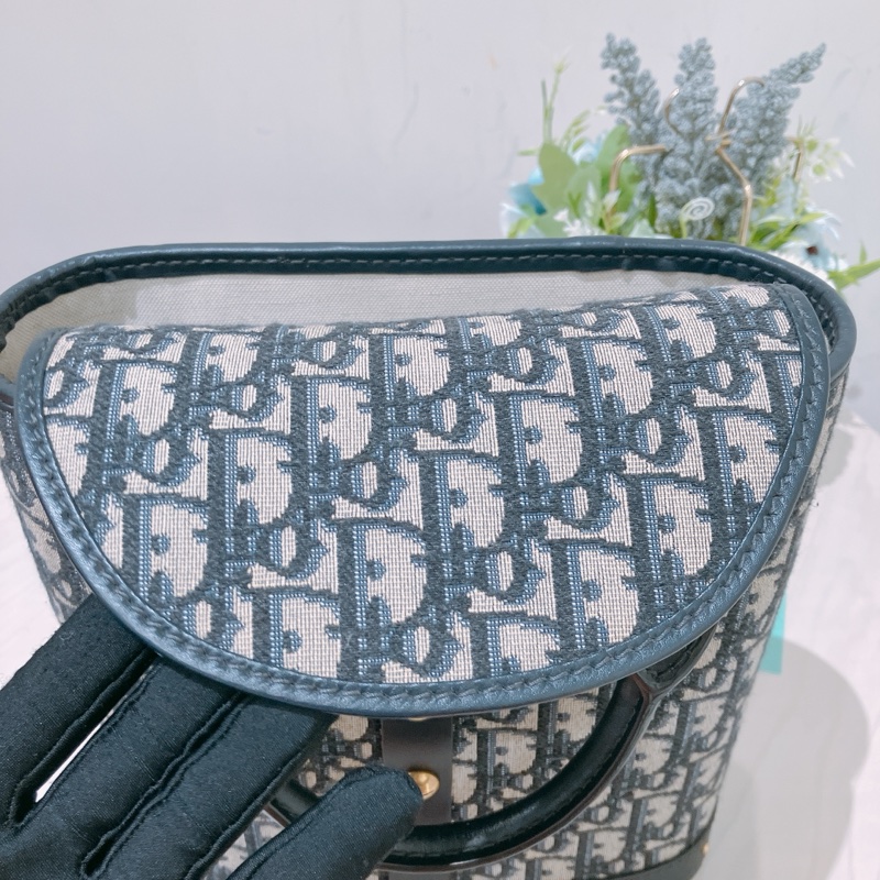TK1820 CHRISTIAN DIOR 迪奧水桶包 OBLIQUE STUDDED DIOR AVENUE BAG BLUE CANVAS-13