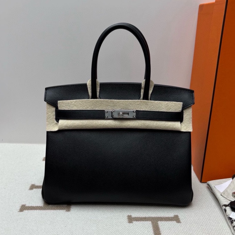 Hermes 愛馬仕 Birkin30 bk30 黑銀 Y刻 Epsom皮 配件全套無票-0