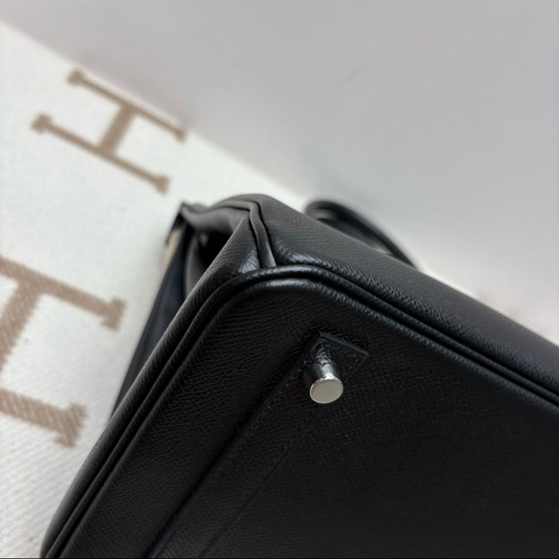Hermes 愛馬仕 Birkin30 bk30 黑銀 Y刻 Epsom皮 配件全套無票-6