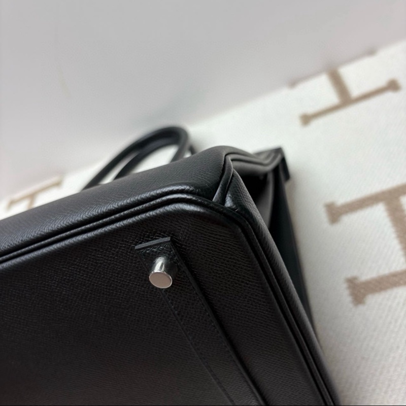 Hermes 愛馬仕 Birkin30 bk30 黑銀 Y刻 Epsom皮 配件全套無票-7