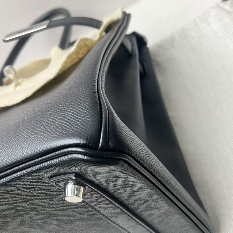 Hermes 愛馬仕 Birkin30 bk30 黑銀 Y刻 Epsom皮 配件全套無票-11