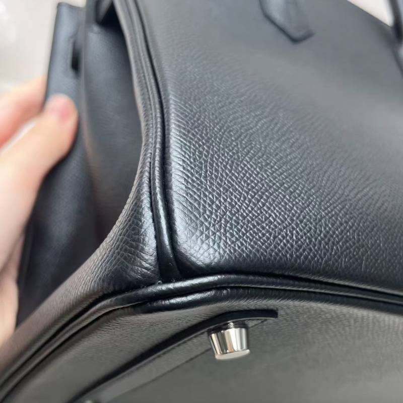 Hermes 愛馬仕 Birkin30 bk30 黑銀 Y刻 Epsom皮 配件全套無票-14