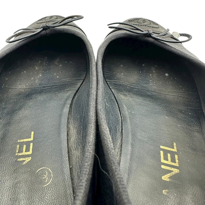 【美收精品】CHANEL 黑色平底鞋 4-78【隔月月中將轉賣至日本 上架期限30天】-6