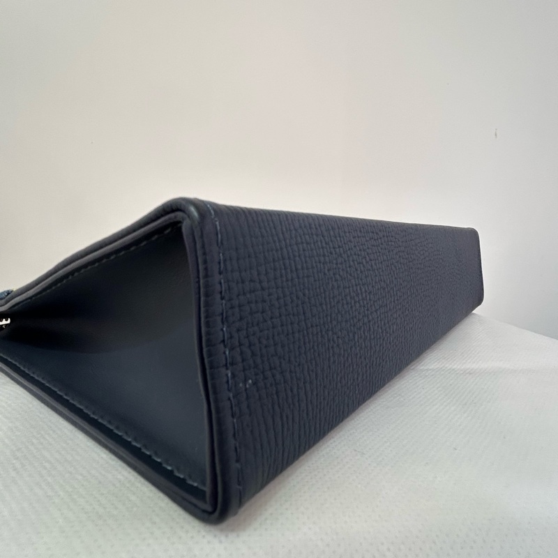 LV x NIGO藍牛皮拼牛仔布手拿包-6