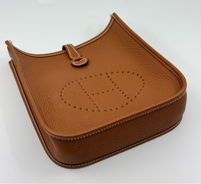 HERMÈS Mini Eyelyne 金棕色配彩色織帶-12
