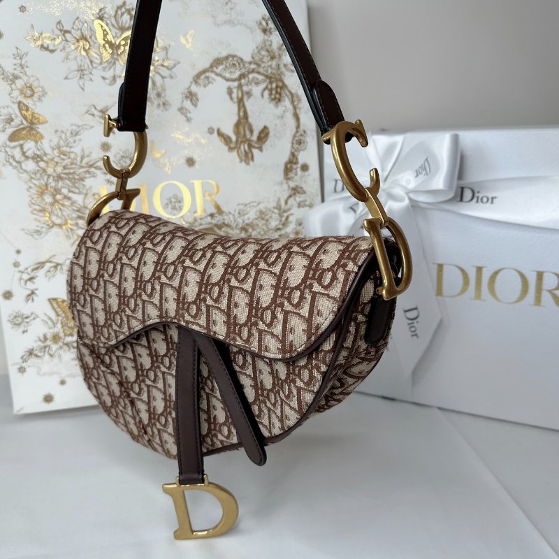 DIOR Saddle棕色緹花馬鞍包-2