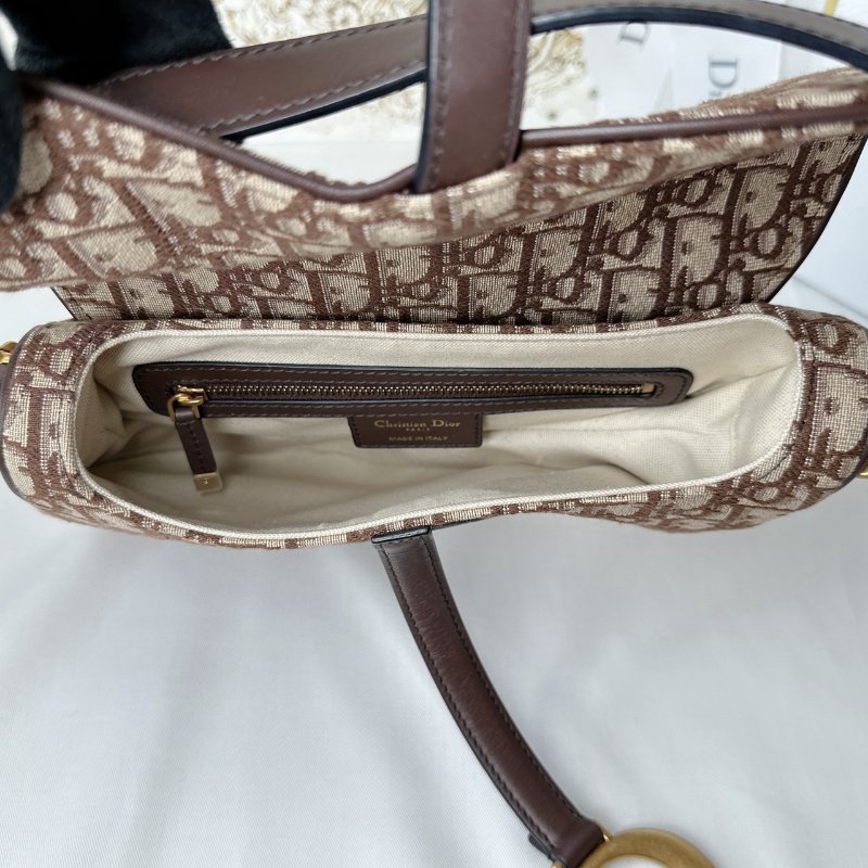 DIOR Saddle棕色緹花馬鞍包-5
