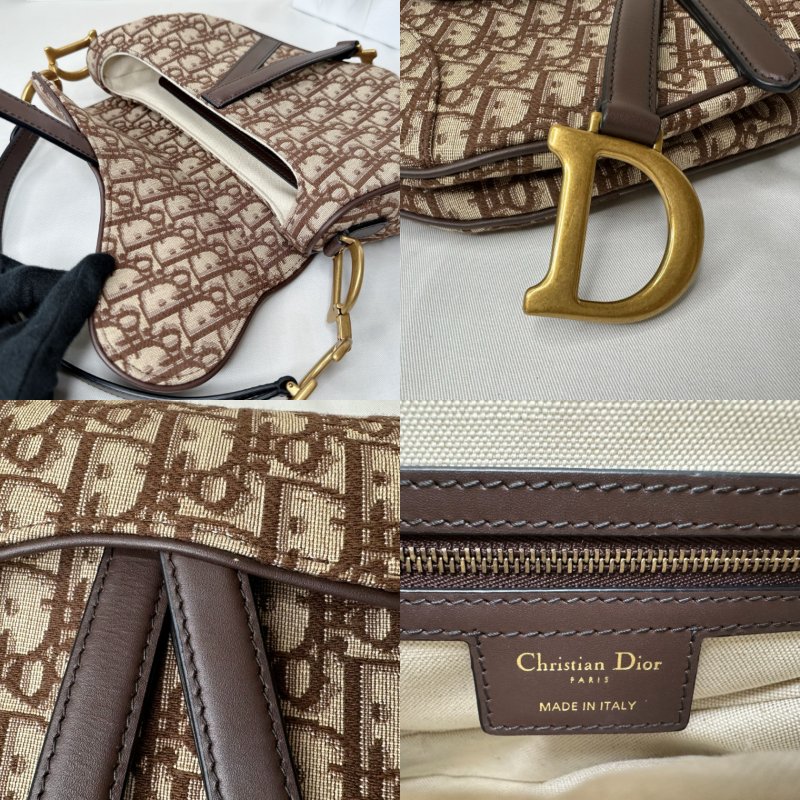 DIOR Saddle棕色緹花馬鞍包-6