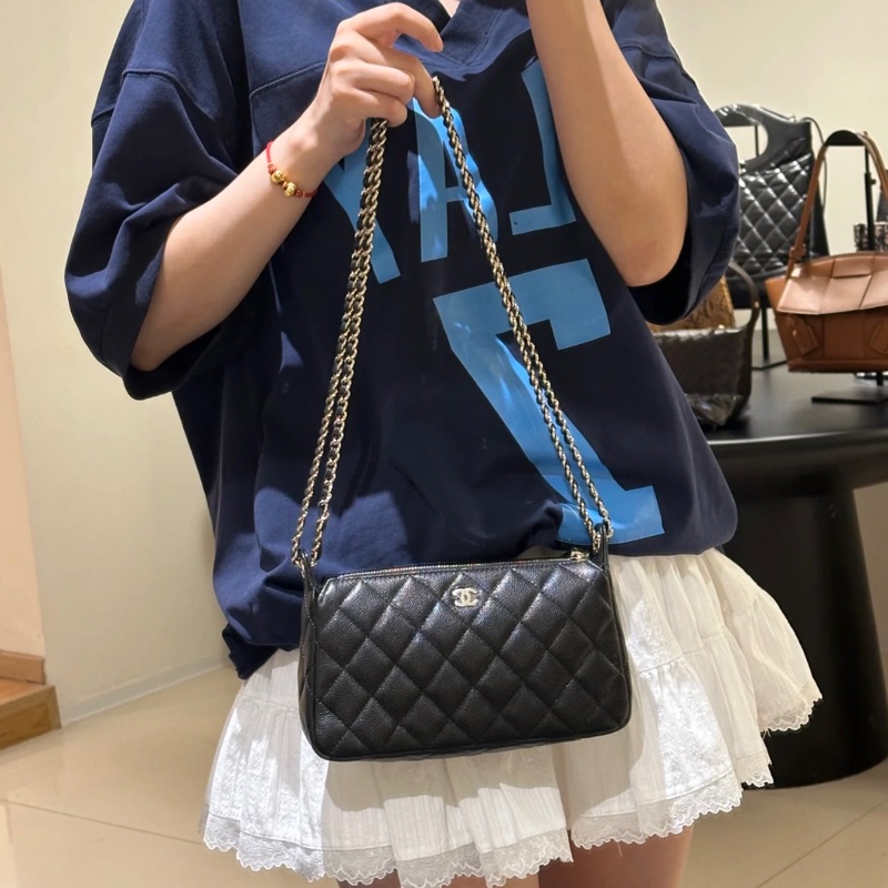 限時中秋特價💖全配Chanel 25A雙鏈條麻將包-6