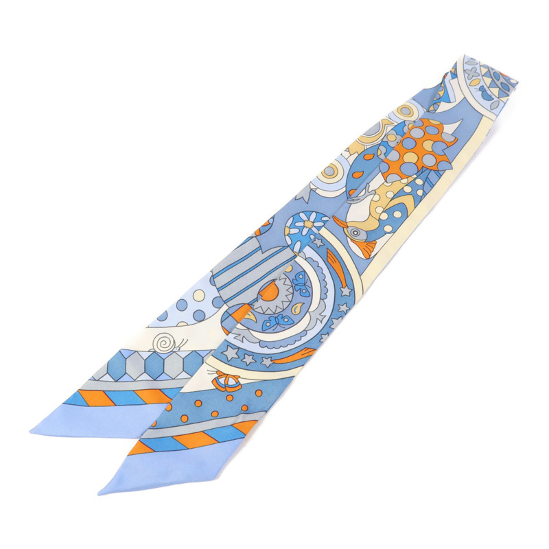 HERMES 絲質Twilly絲巾-1