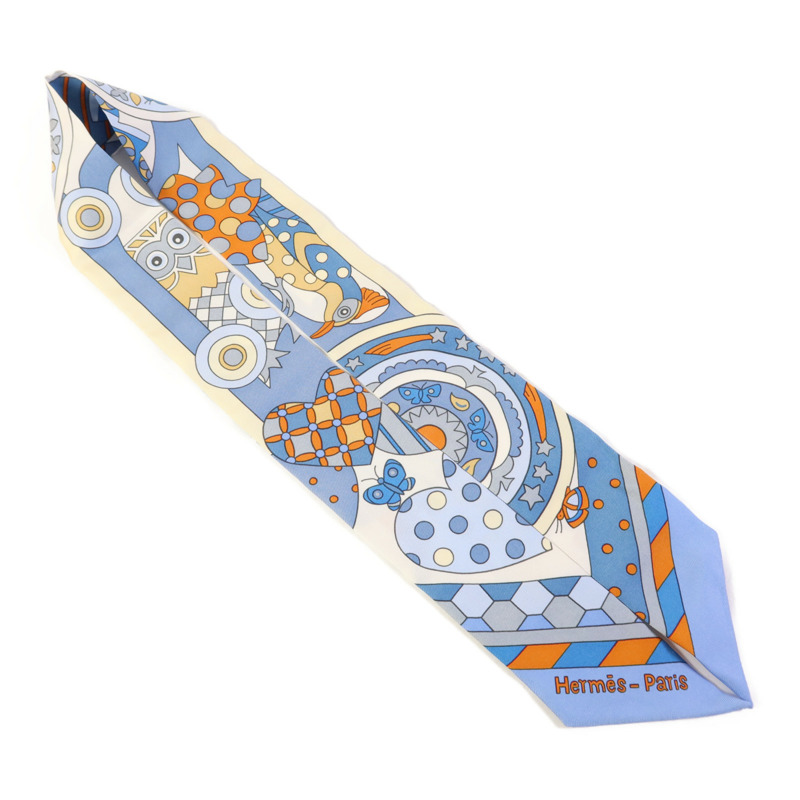 HERMES 絲質Twilly絲巾-4