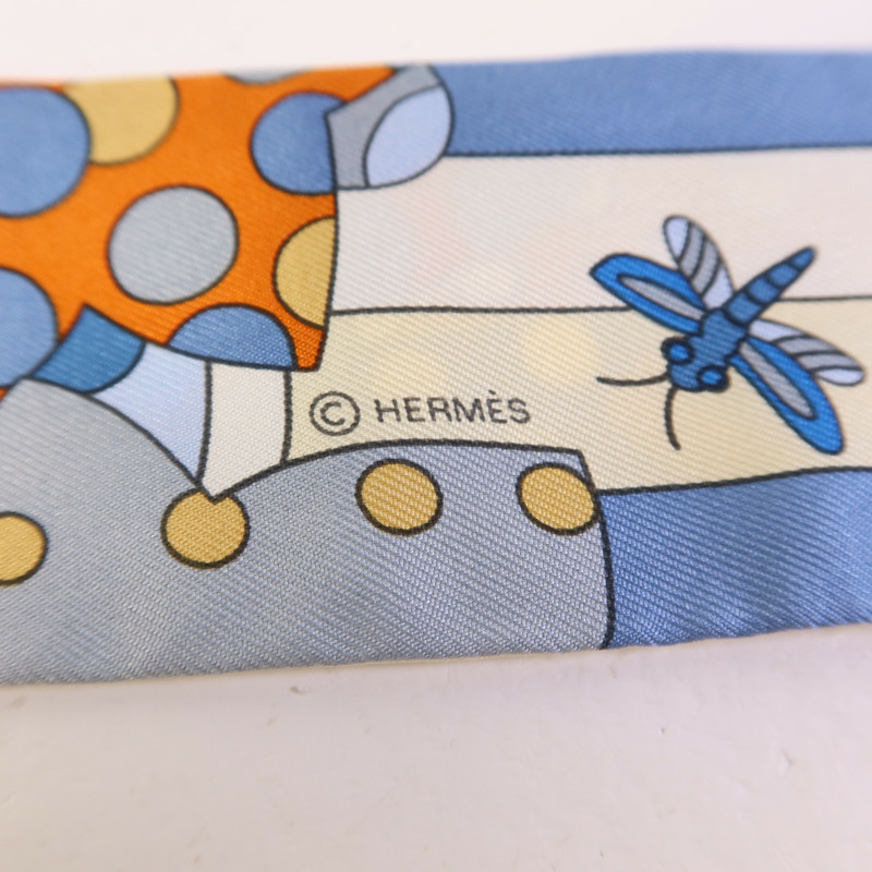 HERMES 絲質Twilly絲巾-6