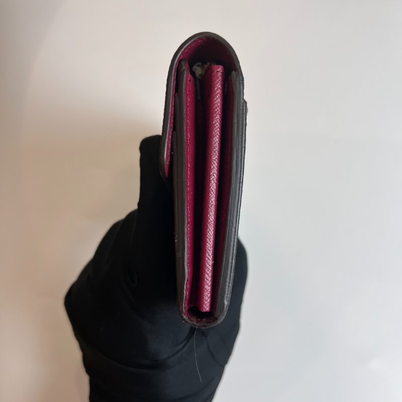 LV M62234/晶片款老花玫瑰紅SARAH長夾-2