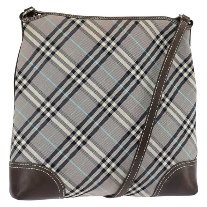 【日本直送】BURBERRY Nova 格紋藍標單肩包尼龍灰銀色正品 142647-0
