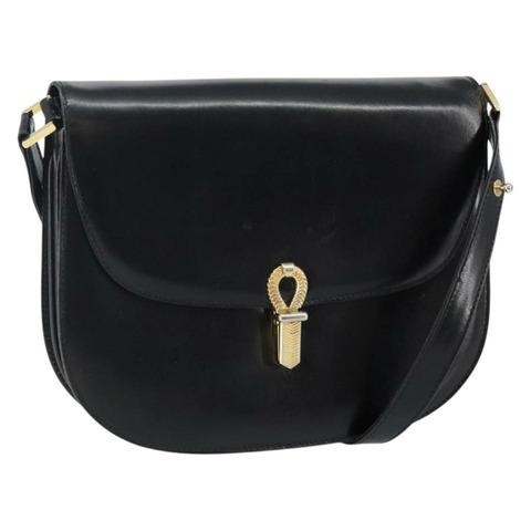 BALLY 肩背包 皮革 黑金 正品 BA4809