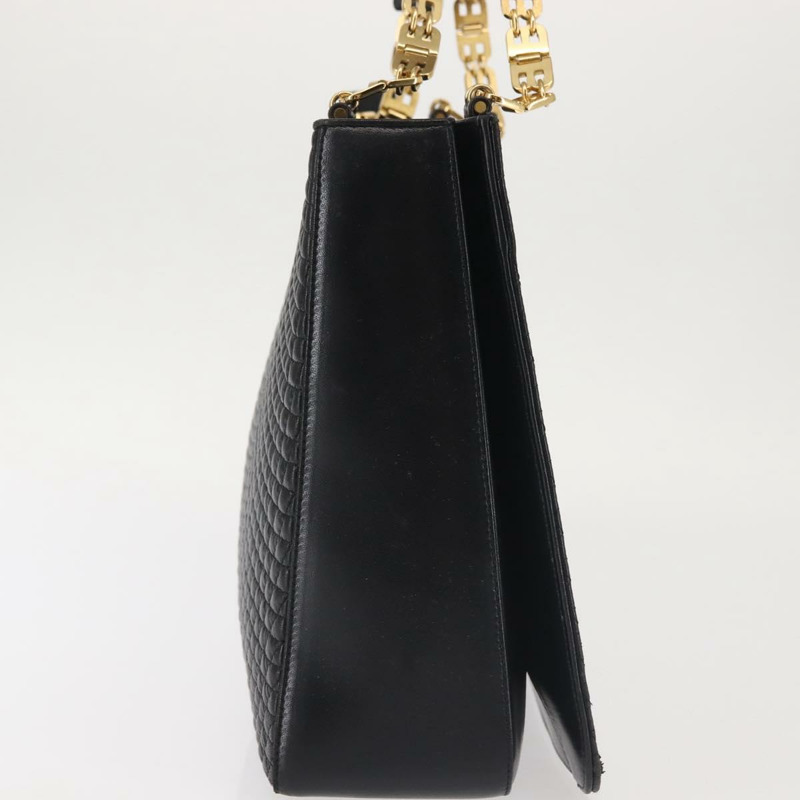 【日本直送】BALLY 肩背包 皮革 黑金 正品 BA6042-3