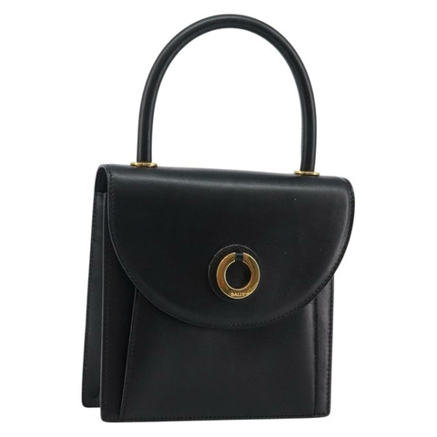 BALLY 手提包 皮革 黑金 正品 BA5596