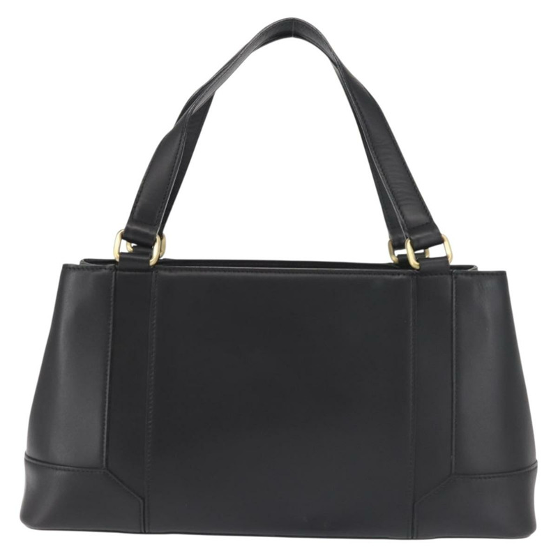 【日本直送】BURBERRY 手提包 皮革 黑金 正品 BA5695-12