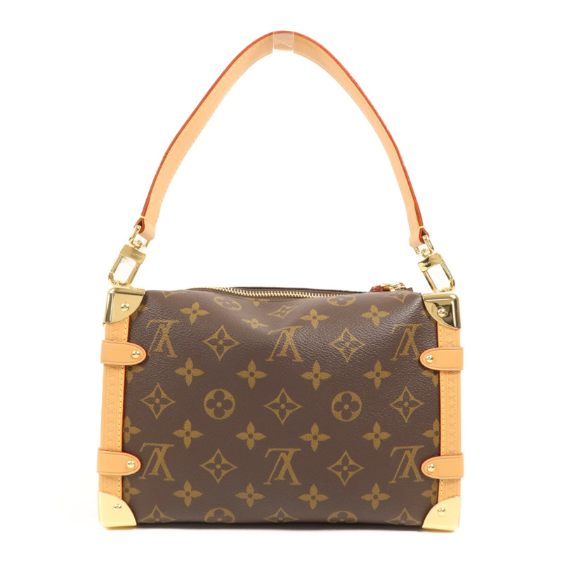 LOUIS VUITTON Monogram Side Trunk MM金扣手挽肩背兩用袋-1