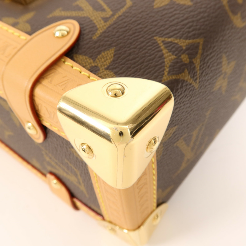 LOUIS VUITTON Monogram Side Trunk MM金扣手挽肩背兩用袋-6
