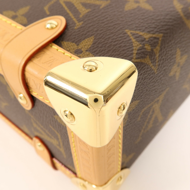 LOUIS VUITTON Monogram Side Trunk MM金扣手挽肩背兩用袋-8