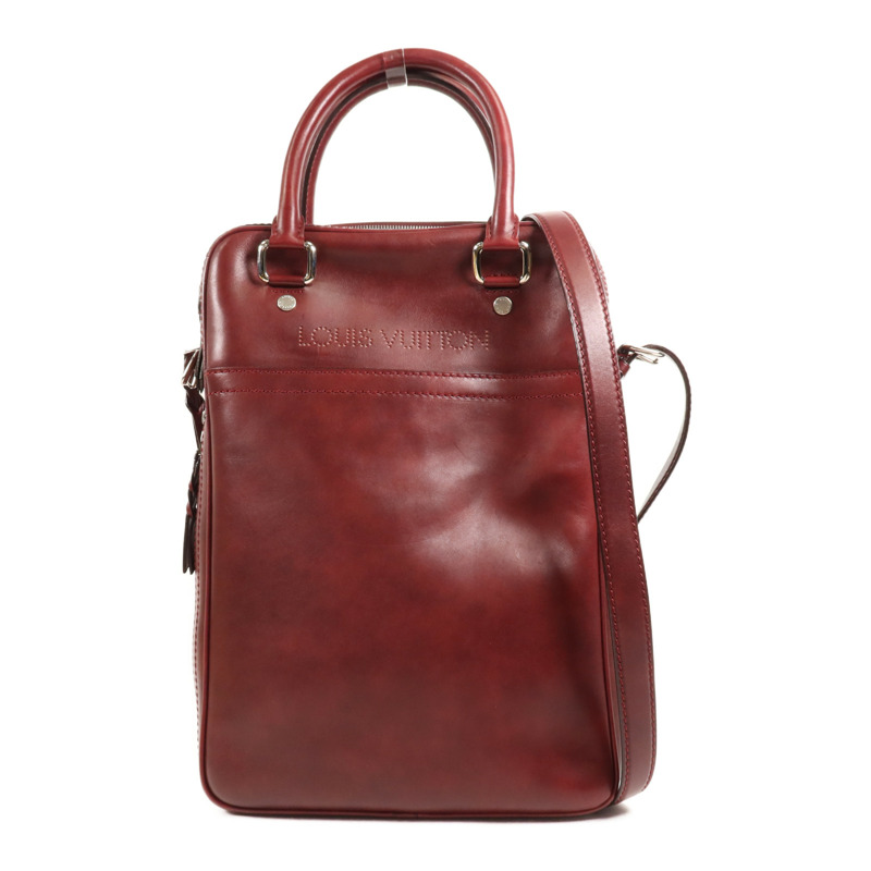 LOUIS VUITTON 牛皮皮革Shoulder Bag銀扣肩背袋-0