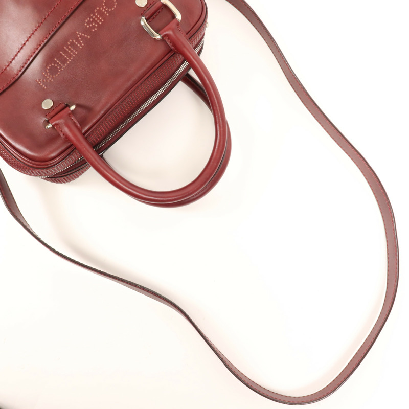 LOUIS VUITTON 牛皮皮革Shoulder Bag銀扣肩背袋-4