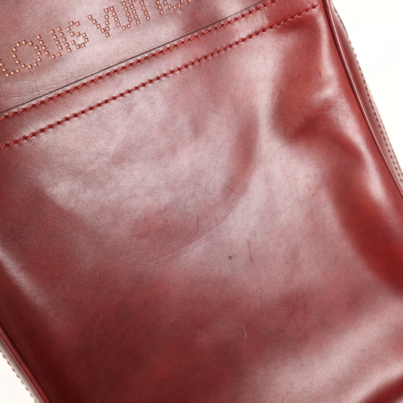 LOUIS VUITTON 牛皮皮革Shoulder Bag銀扣肩背袋-12