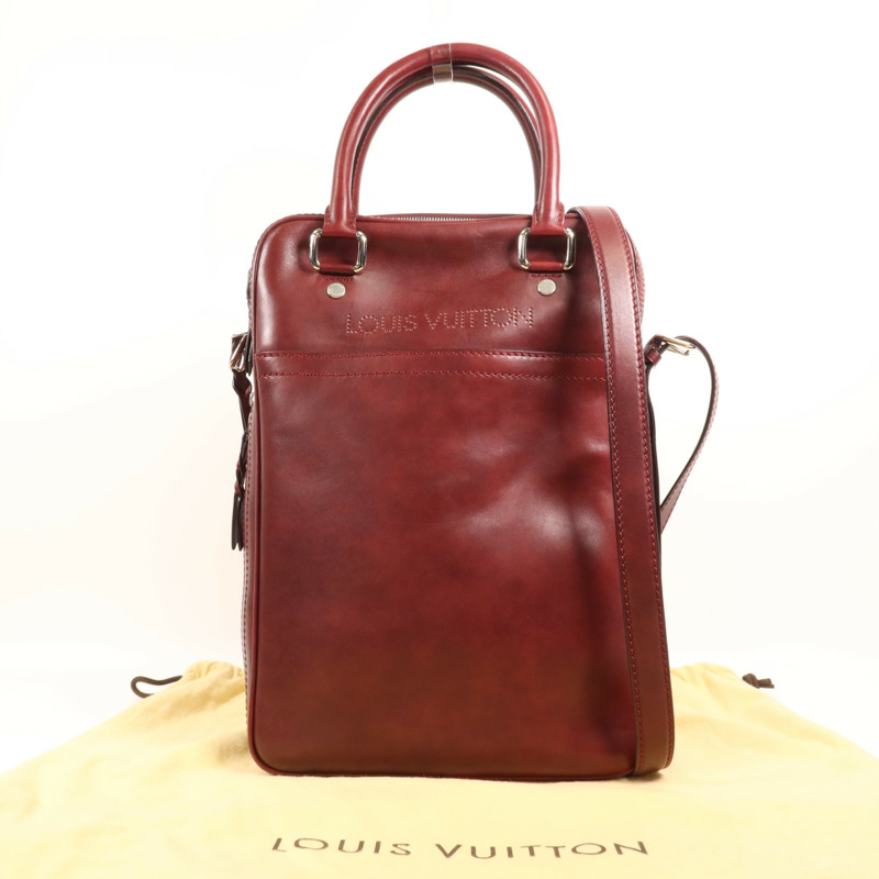 LOUIS VUITTON 牛皮皮革Shoulder Bag銀扣肩背袋-14