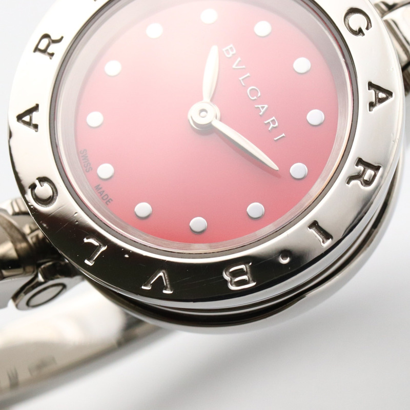 BVLGARI B-zero1 女士不鏽鋼腕錶，粉紅色，BZ23C2DSS-9