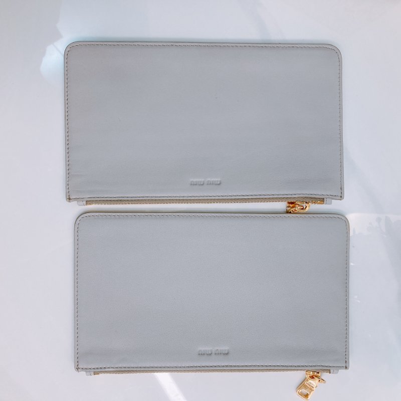 MS0334 繆繆 手拿包 灰色 Miu Miu Clutch 23cm Grey x GHW-14