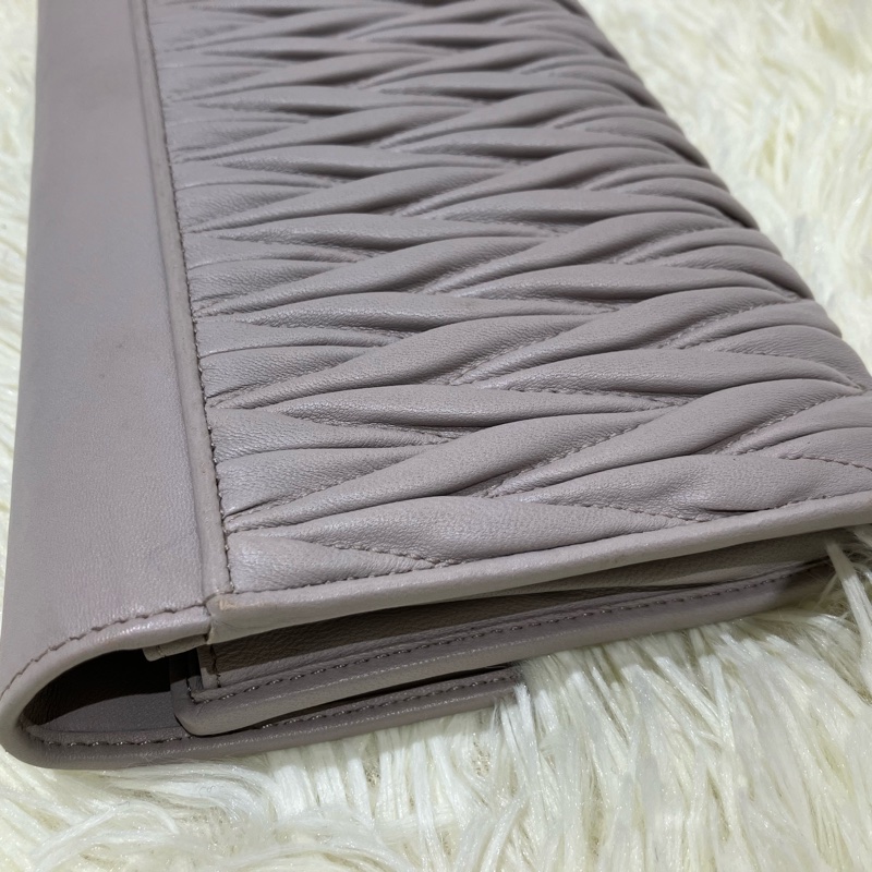 MS0334 繆繆 手拿包 灰色 Miu Miu Clutch 23cm Grey x GHW-22