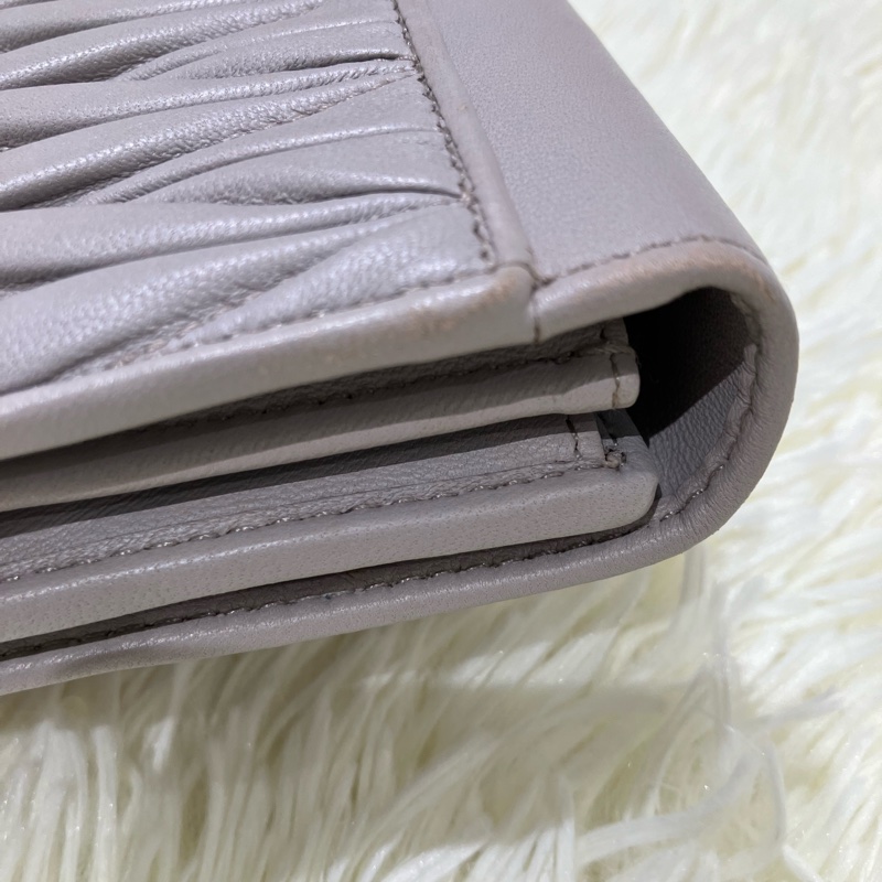 MS0334 繆繆 手拿包 灰色 Miu Miu Clutch 23cm Grey x GHW-23