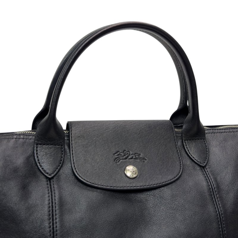 LONGCHAMP Pliage 皮革 2用袋-3
