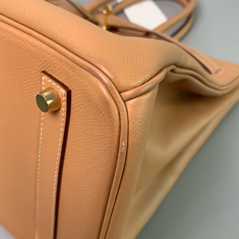 愛馬仕 Birkin35 金扣 EPSOM皮 沙灘金-18