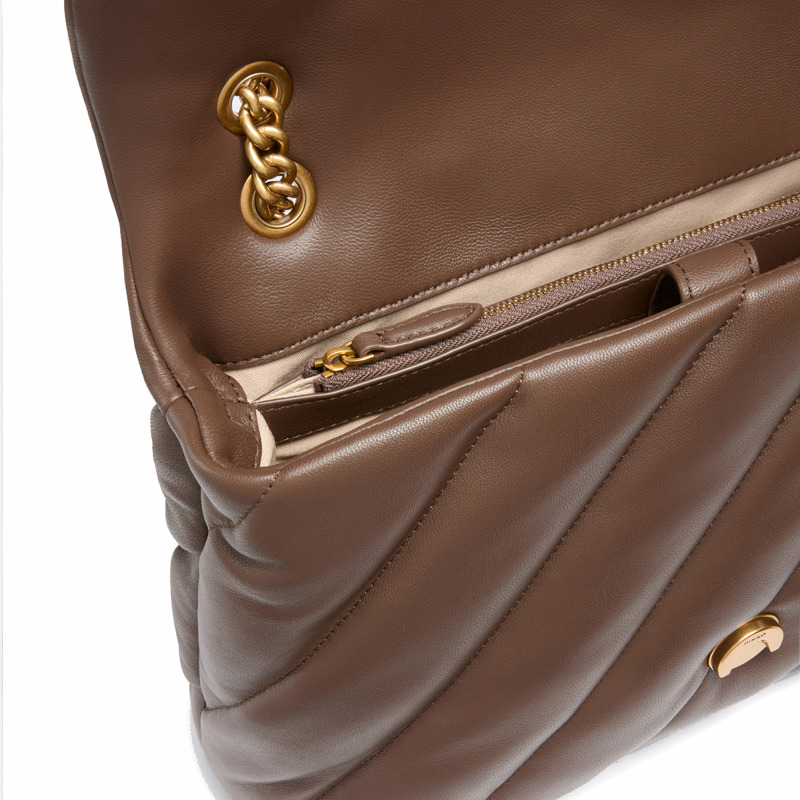 Pinko - Borsa a tracolla Large Love Puff Marrone Castano Antique Gold - 100037A0F2 - MARRONE/CASTANO-ANTIQUE/GOLD-3