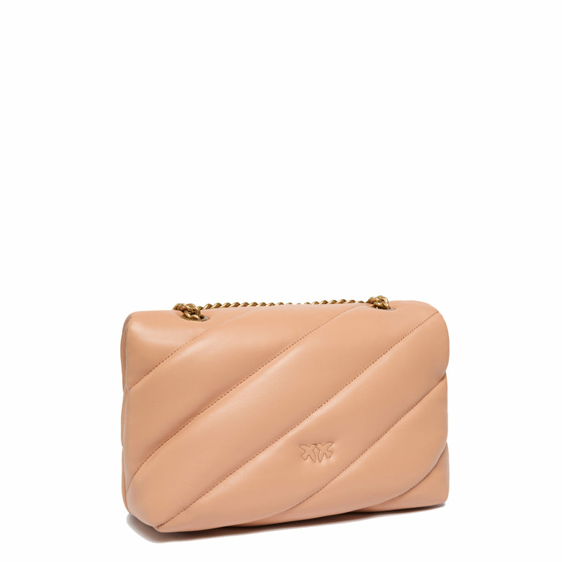 Pinko - Borsa a tracolla Love Puff Rosa Toast Antique Gold - 100038A0F2 - ROSA/TOAST-ANTIQUE/GOLD-1