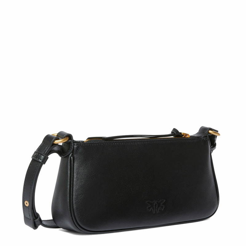 Pinko - Borsa a tracolla Mini Half Moon Nero Antique Gold - 105069A0QO - NERO-ANTIQUE/GOLD-1