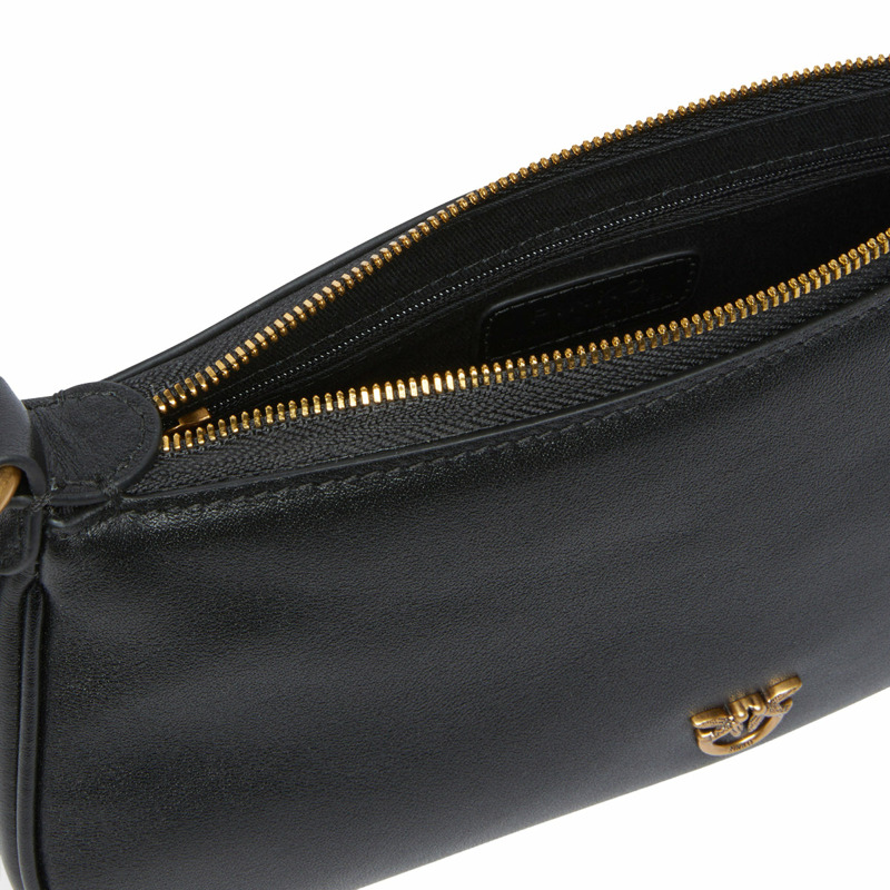 Pinko - Borsa a tracolla Mini Half Moon Nero Antique Gold - 105069A0QO - NERO-ANTIQUE/GOLD-3
