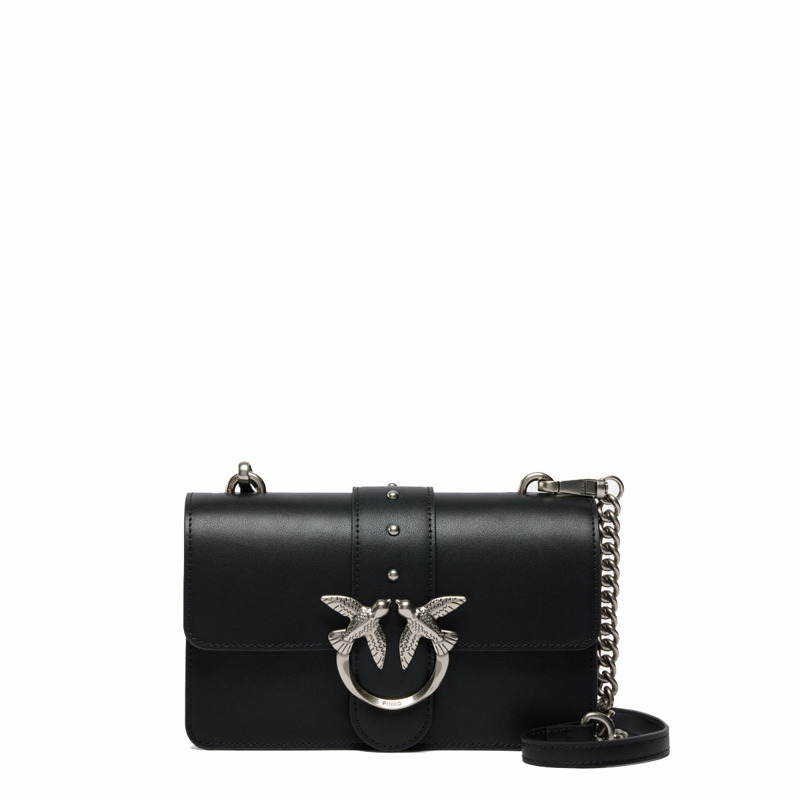 Pinko - Mini Borsa a tracolla Love One Nero Old Silver - 105856A0F1 - NERO-OLD/SILVER-0