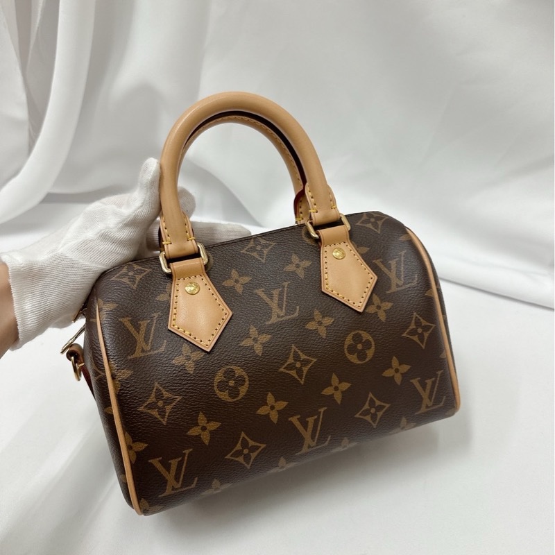 LV 二手 Speedy Bandoulière 20 (98成新)芯片款(有附盒)、售出不退換-0